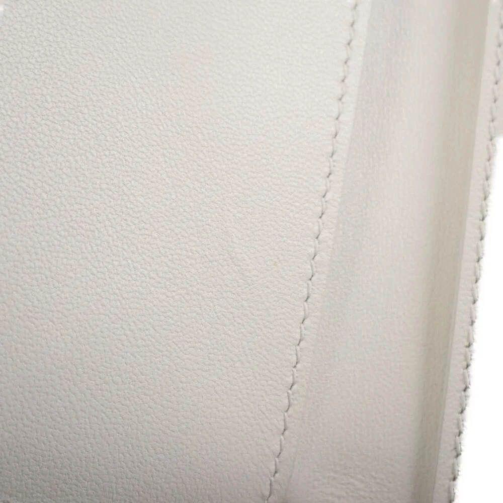 Christian Dior Caro Hibiscus Wallet S5175 Unid m030 Trifold Wallet Calf White